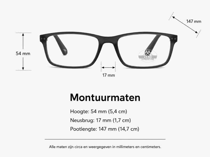 Montuurmaten-Heren leesbril-Montana-HMR50